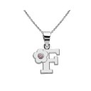 Collier femme avec lettre et fleur 11