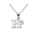 Collier femme avec lettre et fleur 13