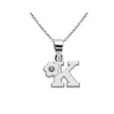 Collier femme avec lettre et fleur 16
