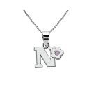 Collier femme avec lettre et fleur 19