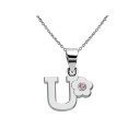 Collier femme avec lettre et fleur 26