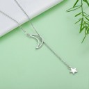 Collier femme avec lune et étoile 4