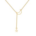 Collier femme avec lune et étoile D117 4