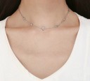Collier femme avec lune et étoile G454 2