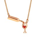 Collier femme avec pendentif bouteille et verre 5
