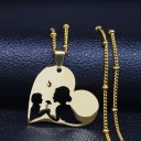 Collier femme avec pendentif famille 1