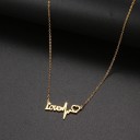 Collier femme avec pendentif love 3