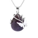 Collier femme avec pierre et papillon 5