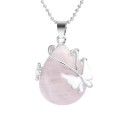 Collier femme avec pierre et papillon 7