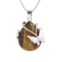 Collier femme avec pierre et papillon 8