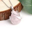 Collier femme avec pierre et papillon 2