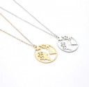 Collier femme globe terrestre 5
