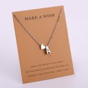 Collier femme lettre a cœur 2