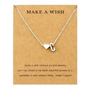 Collier femme lettre a cœur 4