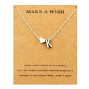 Collier femme lettre a cœur 12