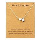 Collier femme lettre a cœur 15