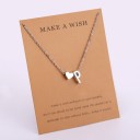 Collier femme lettre a cœur 17