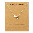 Collier femme lettre a cœur 23
