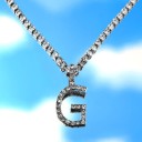 Collier femme lettre avec zircons 12