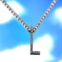 Collier femme lettre avec zircons 17