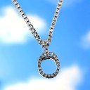Collier femme lettre avec zircons 20