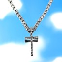 Collier femme lettre avec zircons 25
