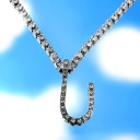 Collier femme lettre avec zircons 26