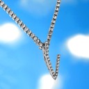 Collier femme lettre avec zircons 27