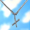 Collier femme lettre avec zircons 29