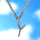 Collier femme lettre avec zircons 30