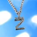 Collier femme lettre avec zircons 31