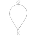Collier femme lettre avec zircons 2