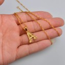 Collier femme lettre D142 3
