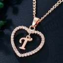 Collier femme lettre dans un cœur 23