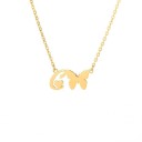 Collier femme lettre et papillon 9