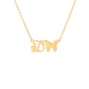 Collier femme lettre et papillon 10