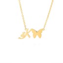 Collier femme lettre et papillon 17