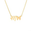 Collier femme lettre et papillon 19