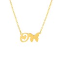 Collier femme lettre et papillon 21