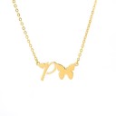 Collier femme lettre et papillon 22
