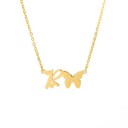 Collier femme lettre et papillon 24