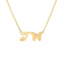 Collier femme lettre et papillon 26