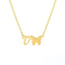Collier femme lettre et papillon 28