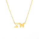 Collier femme lettre et papillon 32
