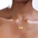 Collier femme lettre et papillon 4