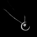 Collier femme lune et étoile 4
