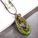 Collier long en bois pour femmes J1908 7