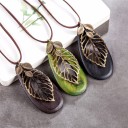 Collier long en bois pour femmes J1908 1