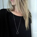 Collier long pour femme avec cœur D311 3