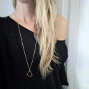 Collier long pour femme avec cœur D311 2